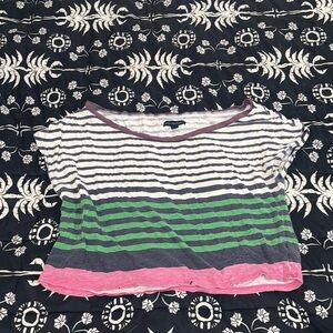 Striped Multicolor Crop Top